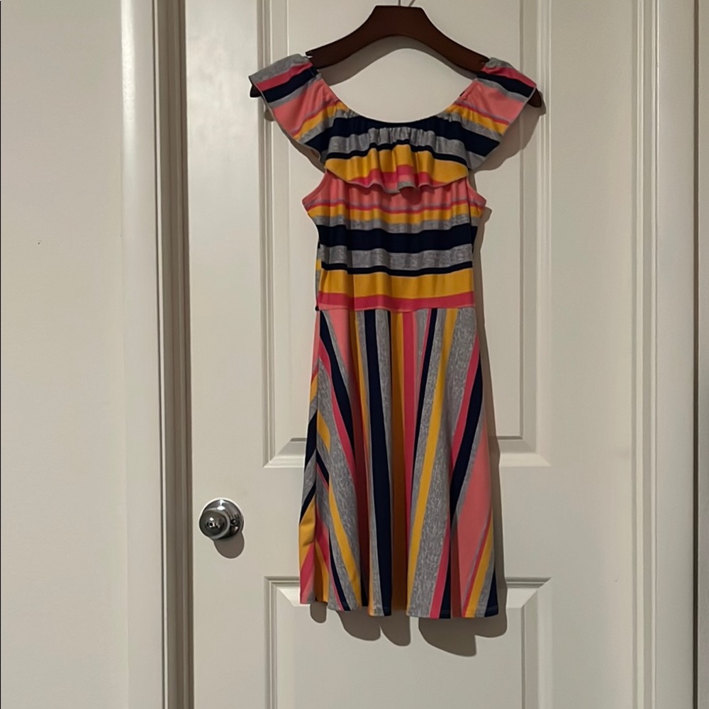 Colorful Striped Kids Dress